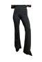 Gray Black Detailed Flared Trousers