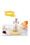 Egg Cream Frother Kitchen Tool with Spring System Non-Electric Whisk - 4