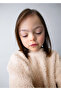 Beige Girls' Plush Sweatshirt 4431 - 2