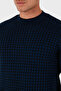 Wool Jacquard Logo Printed Regular Fit Crew Neck Sweater Men's Sweater Em001989 Af1419 - 5