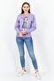Women Squid Game Crew Neck Long Sleeve Graphic Print Sweatshirt, Purple - 3