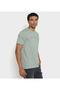 Men's Green Crew Neck Tee - 3