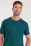 Unisex Relax Fit Relaxed Fit 100% Cotton Soft Textured Lightweight Thick Green Crew Neck T-Shirt