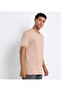 Men's Brown Crew Neck Tee - 3