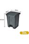 30 Ltr Plastic Garbage Bin with Pedal, Step on Waste Bin (Green) - 4