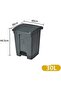 30 Ltr Plastic Garbage Bin with Pedal, Step on Waste Bin (Green) - 3