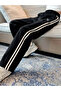Double Stripe Ribbon Printed Women's Wide Leg Sweatpants - 2