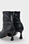 Women's Pointed Toe Heeled Stretch Casual Boots Kaliy Black - 3