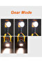 LED Spotlight Torch with 180° Rotating Head, Foldable Stand, Dual Control Buttons, Yellow and Black - 7
