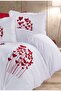 Embroidered Double Duvet Cover Set 6 Pieces Special for Valentine's Day with Hearts - 2