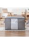 Foldable Storage Bag, Multi-Use, Transparent Window, 60x40x35 cm, Gray - 2