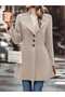New Season Women's Collared Buttoned Long Sleeve Short Cashmere Coat - 2