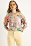 Women's Pink Blue Patchwork Knitwear Sweater 20234237 - 5