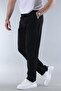 Dark Black Regular Fit Straight Cut Men's Trousers with Side Pockets 6540 - 6