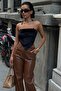 1631 Black Velvet Flexible Crop with Chain Strap - 2