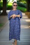 Truvakar Sleeve Cropped Collar Relaxed Fit Cotton Viscose Flare Fit Extra Large Size Dress - 8