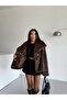 Women's Lolita Fur Coat with Double Snap Pockets - 5