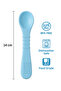 5-Piece Silicone Baby Feeding Set Blue (Divided Food Plate, Leak-Proof Bowl, Spoon, Cup, Bib) - 3