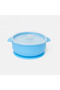 5-Piece Silicone Baby Feeding Set Blue (Divided Food Plate, Leak-Proof Bowl, Spoon, Cup, Bib) - 6