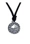 Göktürk Flag Motif Necklace – Adjustable Cotton Cord, Zamak Metal Design