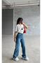 New Season High Belt Wi̇de Leg Palazzo Women's Jean Pants - 2
