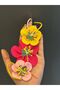14X7 cm Colorful Floral Embossed Sewing Accessory Applique