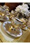 Esterhomedecor 6-Person Porcelain Coffee Cup Set White Gold