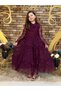 Girls' Princess Evening Dress Lace Leaf Pattern Full Length Graduation Wedding Special Occasion Dress