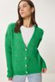 Women's Dark Blue Stylish Buttoned Knitwear Cardigan Mx00114