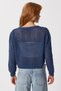 Women's Indigo Blue Openwork Seasonal Knitwear Cardigan An00264 - 6
