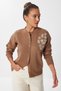 Women's Burgundy Embroidered Beaded Knitwear Cardigan Nx00009 - 4