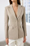 Vizon Fitted/Bele Oturan Dokuma Blazer Ceket TWOAW26BC00000 - 3