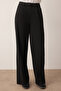 Siyah Palazzo/Extra Geniş Paça Dokuma Kumaş Pantolon TWOSS23PL00062 - 3