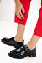 Black Matte Women's Loafer Shoes 21073 - 3