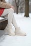 Kids Ds Snie C. Beige Girls' Fur Boots Casual Shoes Sneaker - 3
