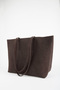 Women's Açelya Bitter Brown Nubuck Large Zip Closure Hand and Arm Bag - 4