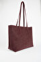 Women's Azalea Burgundy Nubuck Large Size Zipper Closure Hand and Shoulder Bag - 3