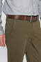 Men's Khaki Non-Wrinkle Slim Fit Slim Cut Cotton Side Pocket Stretchy Casual Trousers - 7
