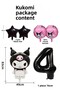 4 Year Old Kuromi Balloon Set Birthday Balloon Set Black Number Star Helium Compatible Flying Balloon - 2