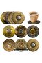 6 Pieces Classic Kvn Themed - 1 Round Wooden Coaster