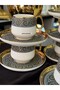 Zeugma Model Golden Porcelain Coffee Cup Set for 6 People 90 ml (Rsy205) - 7
