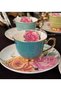 Colorful Flower Detail Porcelain Coffee Cup Set for 6 People 90 ml - 8