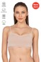 Özkan 27409 Women's Cotton Lycra Detachable Padded Underwire-Free Single Jersey Fabric Sports Bra with String Straps