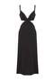 Black Window/Cut Out and Lace Detailed Capless Babydoll/Fantasy Nightgown Thmaw26Ll00004 - 5