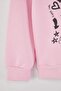 Light Pink Cotton Slogan Printed Crew Neck Oversize Knitted Girls' Sweatshirt Tkdaw26Sw00036 - 4