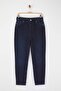 Gece Mavisi Yüksek Bel YENİ MOM %100 pamuk Non-Stretch Jeans TWOAW26JE00054 - 7