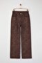 Kahverengi Yılan Desenli Yüksek Bel Wide Leg Jeans TWOAW26JE00153 - 5