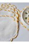 Mila Cocktail Napkins Carved Yellow Set of 6 - 5