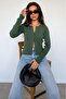 Green Buttoned Long Sleeve Knitwear Cardigan Sh209 - 3