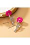 Crystal Lips Sush Design Drop Earrings, Pink Enamel with Rhinestone Design, Gold-Tone - 3